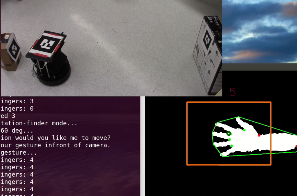 TurtleBot SLAM (with RTAB-Map, Hand-Gestures, Face Recognition & AR Code Tracking)